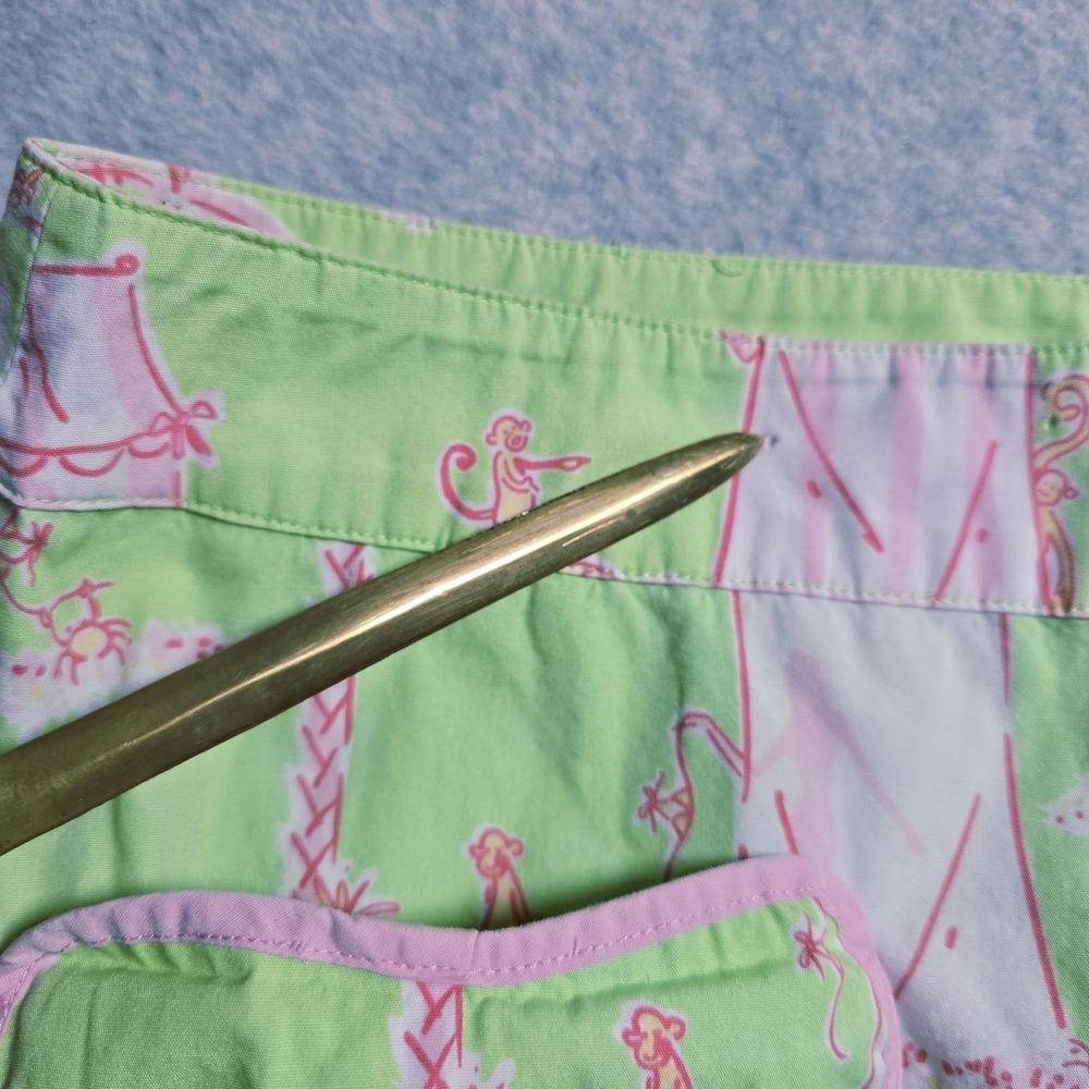 Vintage Lilly Pulitzer Size 6 A Line Mini Monkey Play Print Skirt Pockets VTG - Picture 8 of 11